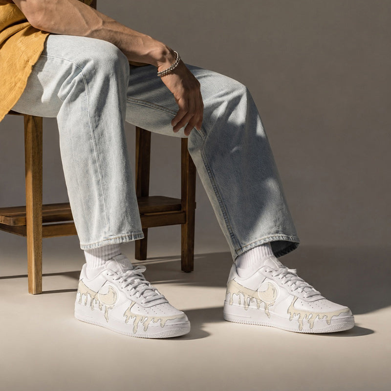 Solar Flare Yellow Custom Sneakers | Hand Painted by LAM ART