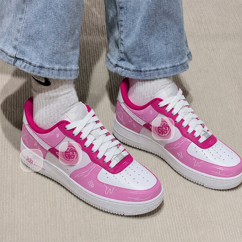 Pink Pulse – Bespoke Custom Sneakers | Hand Painted by LAM ART